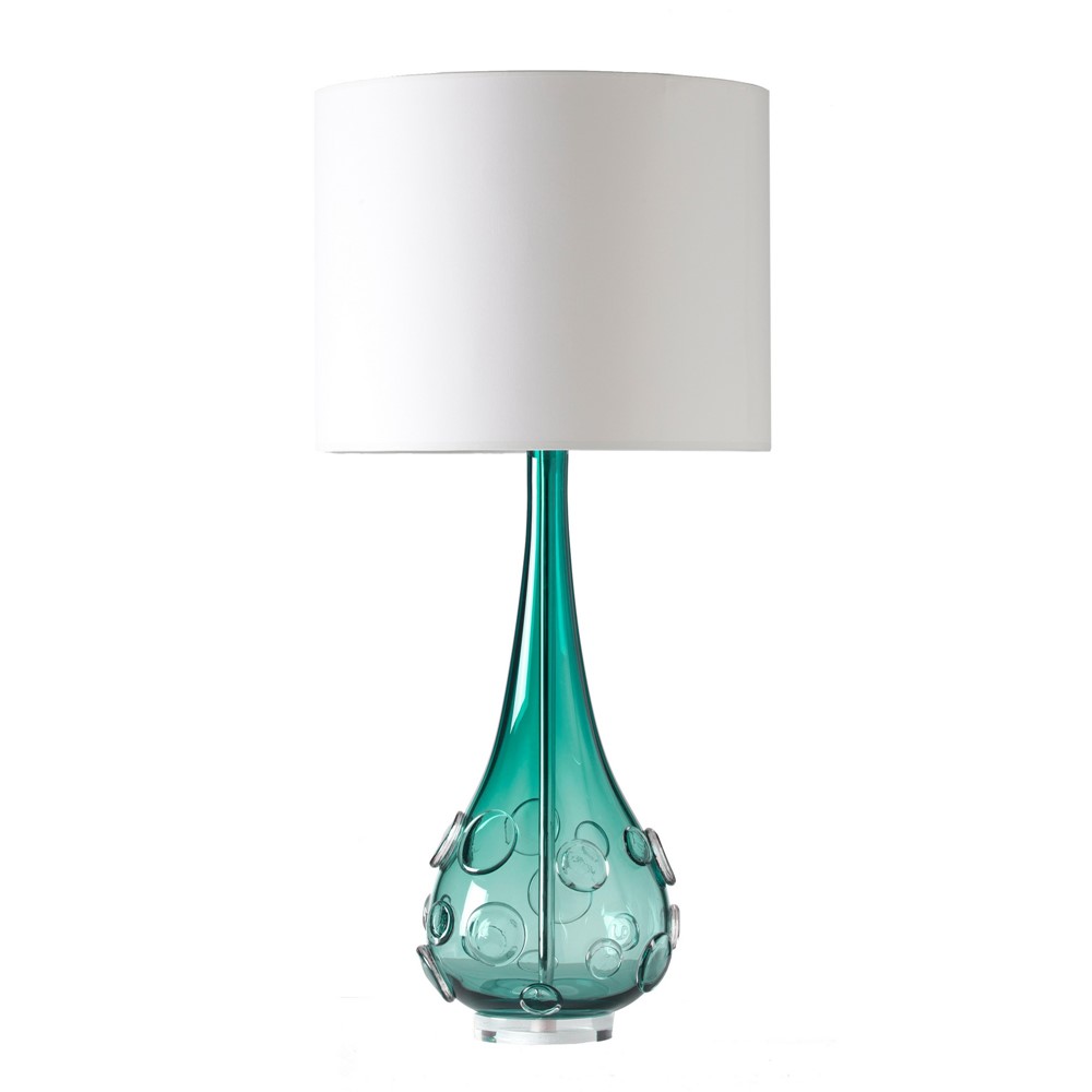 Sebastian Crystal Glass Lamp by William Yeoward in Jade Green